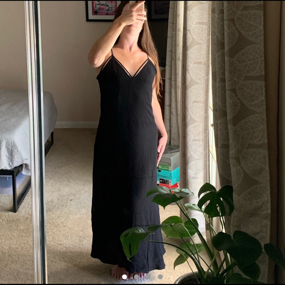 ✨black midi maxi dress✨